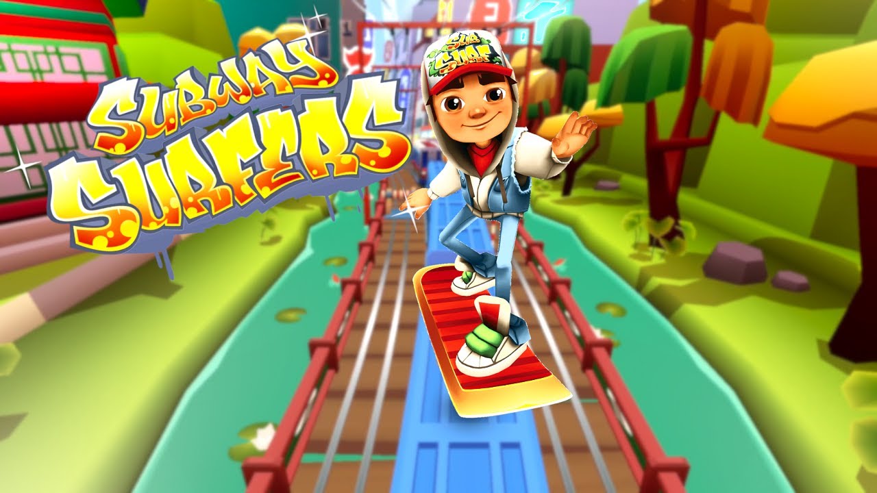 A Subway Surfer Character in Action